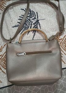 Elegant Taupe Dual handle &amp; sling bag