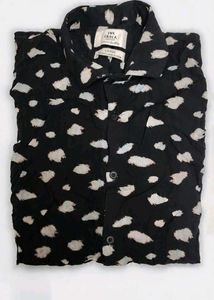 Men's Black Cloud Print Shirt