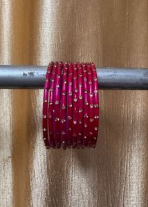 Sparkling Pink Bangles Set