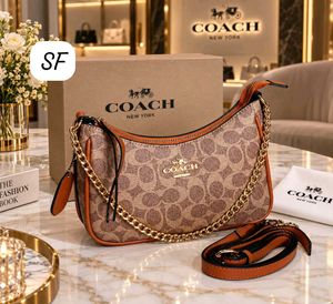 Coach Signature Pattern Shoulder Bag