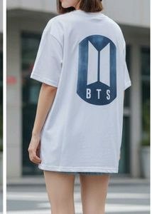 BTS White Graphic Tee 💜ᗷTS⟭⟬💜combo +free gift