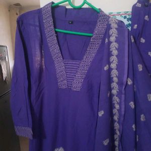 Purple Kurta Set with beautiful design