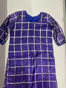 Violet Ladies Cheques Dress Kurta