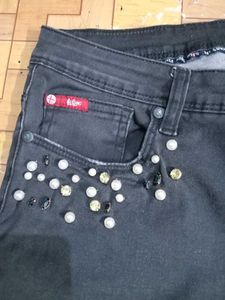 Embellished Denim Jeans