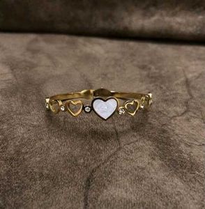 Chic Heart Charm Bangle Bracelet
