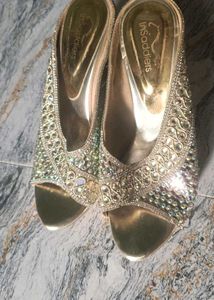 Embellished Golden Heels