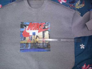 Grey  Nike Style Graphic Unisex Sweatshirt