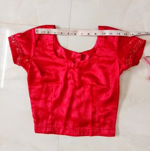 Red Satin Blouse