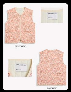 ASOS DESIGN Quilted Floral Vest