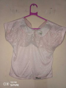 Cute Pink Top with Lace Detail