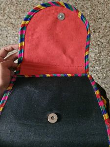 Embroidered Peacock Clutch