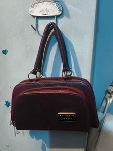 Stylish Burgundy Handbag