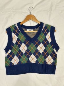Argyle Knit Vest