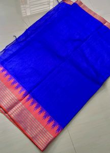 Beautiful blue 💙 And Orange 🧡 Saree