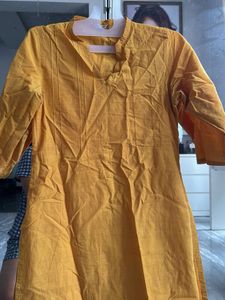 Yellow Cotton Kurta