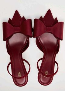 Zara Elegant Red Bow Heels