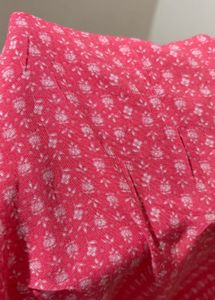 Abercrombie &amp; Fitch Pink Floral Cold Shoulder Top