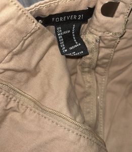 Khaki Pleated Trousers