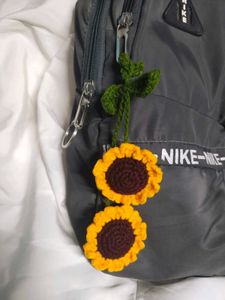 Handmade Crochet Sunflower Hair Clip