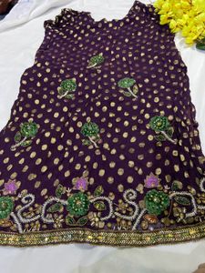Banarasi Purple Kurta Set
