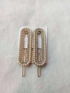 Pearl & Rhinestone Hair Clips Set