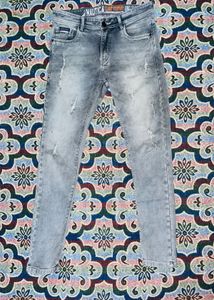 Nautica Gray Wash Distressed Jeans