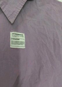 Lavender Cropped Button-Up Shirt