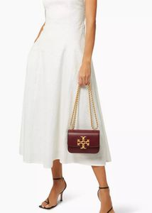 Tory Burch Burgundy Leather Crossbody Bag