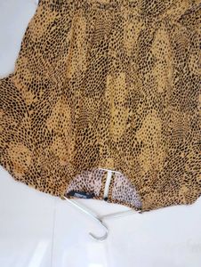 Animal Print Ruffle Dress m to xl