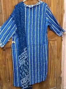 BrandNew Blue&amp;WhitePrinted Kurta