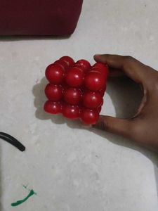 Red Bubble Cube Candle scented