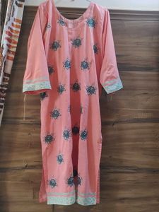 Peach Floral Kurta set
