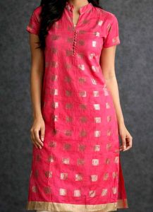 Elegant Pink & Gold Kurta
