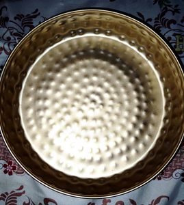 Hammered Brass look Serving Tray