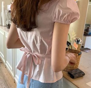 Pink Puff Sleeve Top