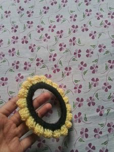 Crocheted Flower Hair gagra with Chinese Stick