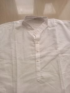 White Pure Cotton Kurta M Size