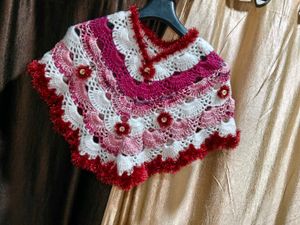Handmade Crochet caplet wool fr winters