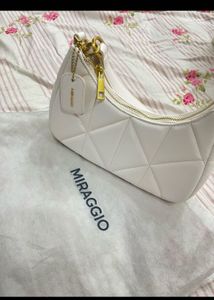 Miraggio White Quilted Shoulder Bag