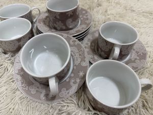 Elegant Tea Cups and Saucers Set