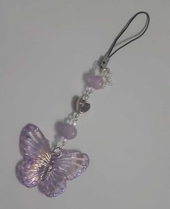 Purple Butterfly Phone Charm Handmade