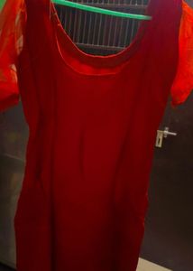 Elegant Red Embroidered kurti