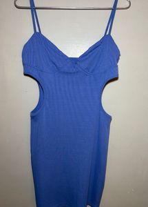 🔴CLEARANCE SALE 🔴 Blue Cut-Out Mini Dress