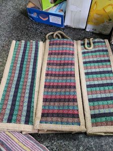 Set of 3 Woven bottle Pouches