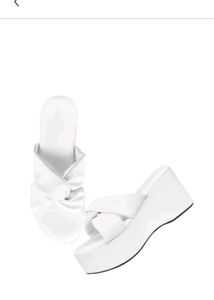Stylish White Platform Sandals