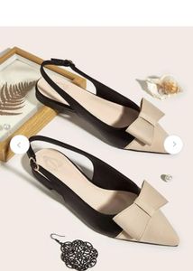 Chic Slingback Bow Flats