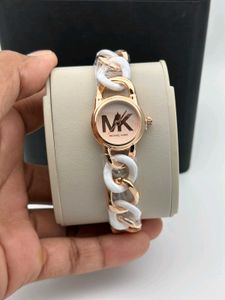 Michael Kors Watch - Silver &amp; White Chain