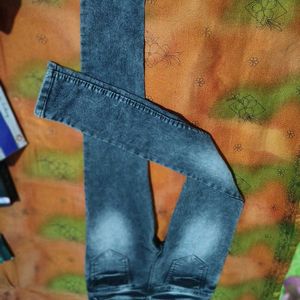 Dark Gray Acid Wash Slim-fit / Skinny Jeans