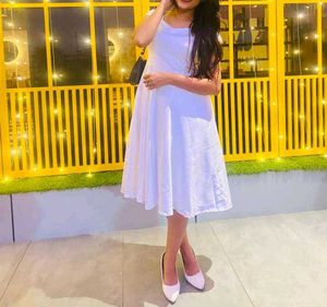 white elegant dress for birthday and outing