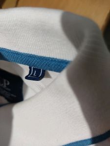 Louis philLippe white  blue cotton T shirt
